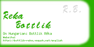 reka bottlik business card
